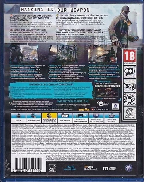 Watch Dogs Special Edition - PS4 (A Grade) (Genbrug)
